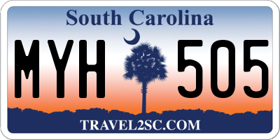 SC license plate MYH505