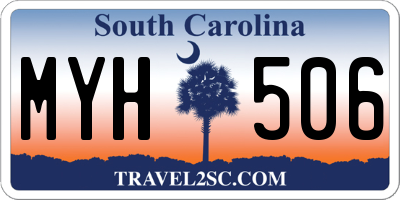 SC license plate MYH506