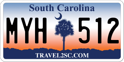 SC license plate MYH512