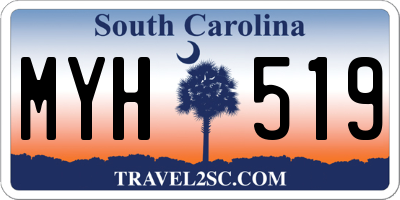 SC license plate MYH519
