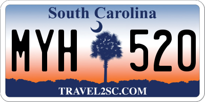 SC license plate MYH520