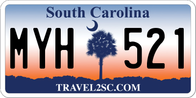 SC license plate MYH521