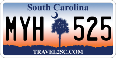 SC license plate MYH525