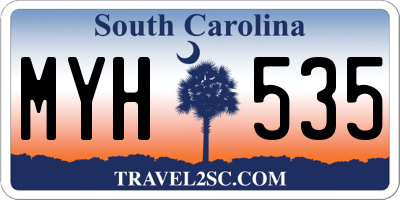 SC license plate MYH535