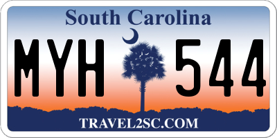 SC license plate MYH544