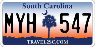 SC license plate MYH547
