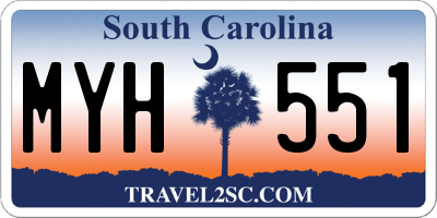 SC license plate MYH551