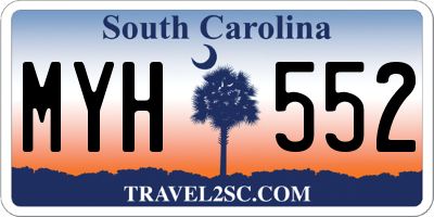 SC license plate MYH552