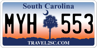 SC license plate MYH553