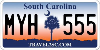 SC license plate MYH555