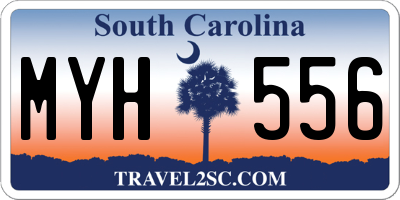 SC license plate MYH556