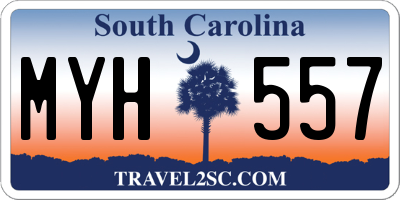 SC license plate MYH557