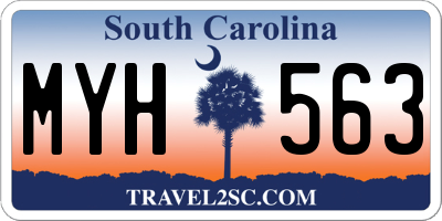 SC license plate MYH563