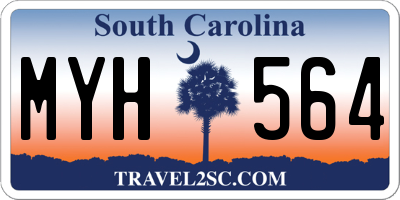 SC license plate MYH564