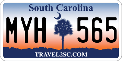 SC license plate MYH565