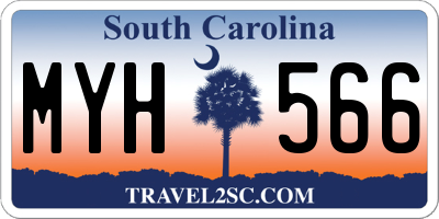 SC license plate MYH566