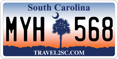SC license plate MYH568