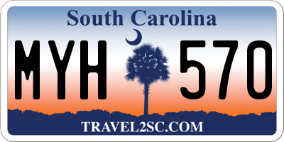 SC license plate MYH570