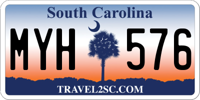 SC license plate MYH576