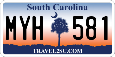SC license plate MYH581