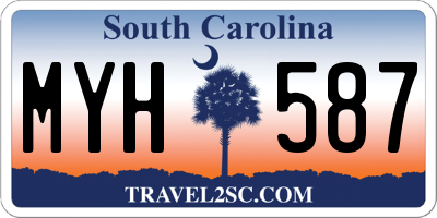SC license plate MYH587