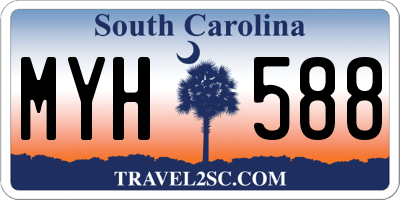 SC license plate MYH588