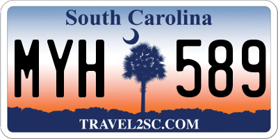 SC license plate MYH589