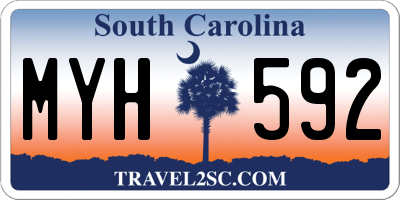 SC license plate MYH592