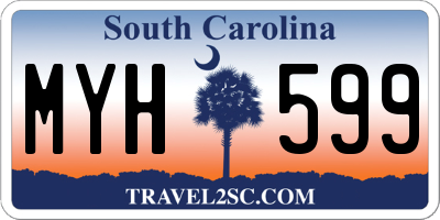 SC license plate MYH599