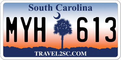 SC license plate MYH613