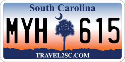 SC license plate MYH615
