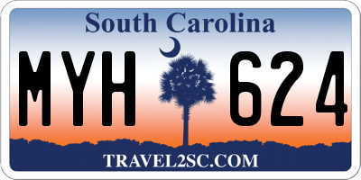 SC license plate MYH624