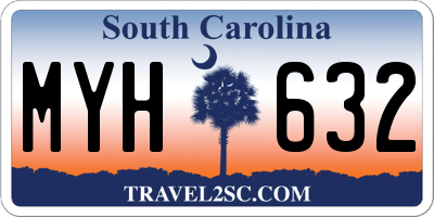 SC license plate MYH632