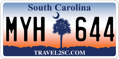SC license plate MYH644