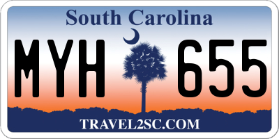 SC license plate MYH655