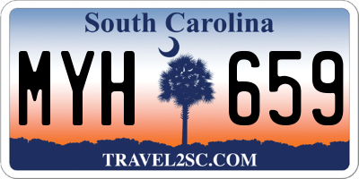 SC license plate MYH659