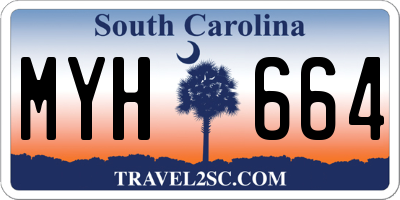 SC license plate MYH664