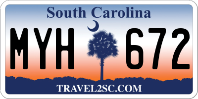 SC license plate MYH672