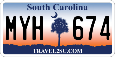 SC license plate MYH674