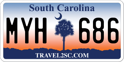 SC license plate MYH686