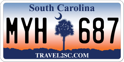 SC license plate MYH687