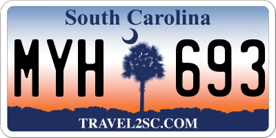 SC license plate MYH693