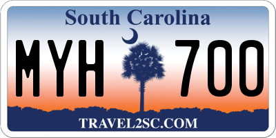 SC license plate MYH700