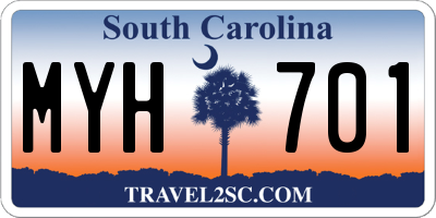 SC license plate MYH701