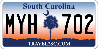 SC license plate MYH702