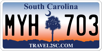 SC license plate MYH703