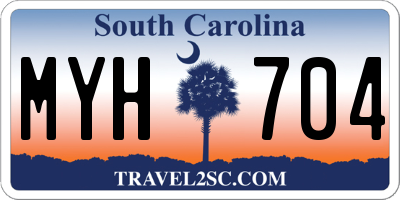 SC license plate MYH704