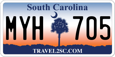 SC license plate MYH705