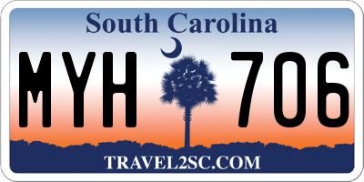 SC license plate MYH706