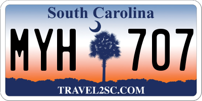 SC license plate MYH707